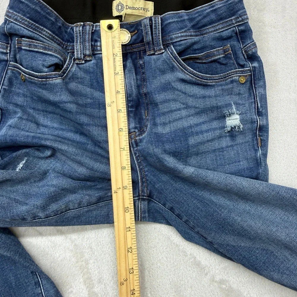 Democracy Jeans‎ Women's 4 Flare Boho Blue Distressed Ab Technology Casual Denim